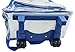 K-Cliffs Rolling Clear Backpack Heavy Duty Bookbag Quality See Through Workbag Travel Daypack Transparent School Book Bags with Wheels Royal Blue