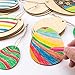30 Pieces Easter Egg Unfinished Wood Ornaments Wood Slices DIY Crafts Unfinished Wooden Easter Ornaments with Hemp Rope for Kids Easter Party Supplies Home Hanging Decoration