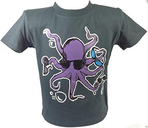 Toddler OCTOPUS Extreme Concepts 3D Augmented Reality "APP" T-SHIRT (5T, Grey)