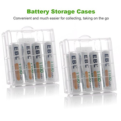 4 EBL+Rechargeable+Battery+Charger+Batteries