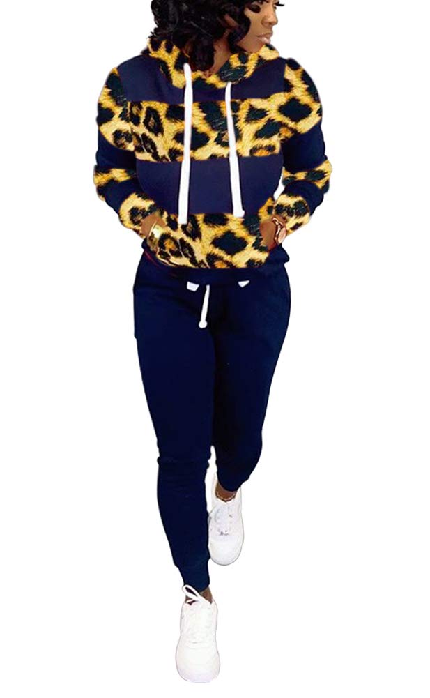 Jogging Suits for Women - Two Piece Sweatsuit Pullover Hoodie + Long Pants Tracksuit Set Jumpsuits