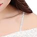 Aschic Women Crystal Bra Straps Sliver Double Row Rhinestone Shoulder Strap Replacement for Brasserie Tube Tops