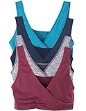 Caramel Cantina 4 Pack Nursing Maternity Sleep Bra (Large, Winter)