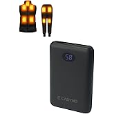 cadymo Heated Vest Battery Pack 7.4V/5V 10000mAh, Ultra-Light Battery Pack with LED Display, DC/USB-A/Type-C PD Output, Compatible with ORORO Venustas Heated Jackets, Vests & Gloves