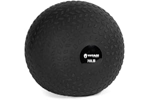 Titan Fitness Rubber Tread Slam Ball, Dead Bounce, Weight Workout - Throw, Catch, Slam, Twist
