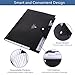 Skydue Office File Folders with 8 Pockets Letter Size Expanding Accordion Document Paper File Organizer (Black)
