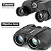 TOMSHOO 10x25 Binoculars Compact Waterproof Binocular with Weak Light Night Vision for Outdoor Sports Bird Watching Concerts and Travel