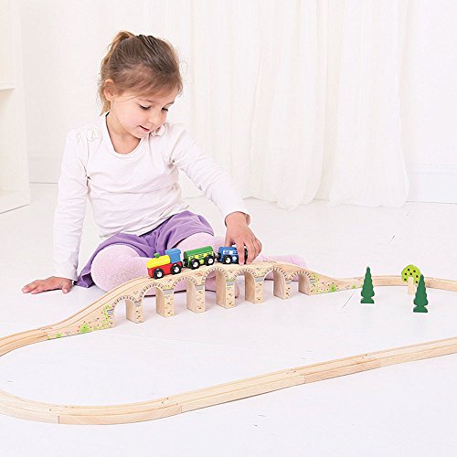 Bigjigs Rail Wooden Ribblehead Viaduct Bridge - Other Major Wooden Rail Brands are Compatible