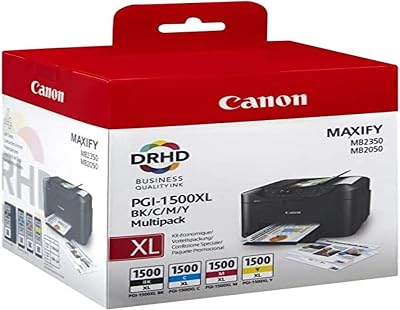 Canon PGI-1500XL High Yield Multipack Ink - BK C M Y