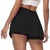 AugIris Women's Tennis Skirts High Waisted Athletic Golf Skorts with Pockets Skirts for Women Casual Workout Built-in Shorts