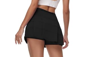 AugIris Women's Tennis Skirts High Waisted Athletic Golf Skorts with Pockets Skirts for Women Casual Workout Built-in Shorts
