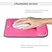 Mouse Pad with Memory Foam Wrist Rest, Non-Slip Rubber Base Mouse Mat for Typist Office, Pink