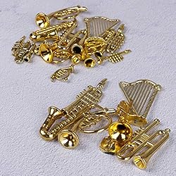 CYISONAL 21 Pcs Mini Gold Musical Instruments