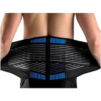 Deluxe Neoprene Double Pull Lumbar Lower Back Support Brace Exercise Belt (5XL : (50-63