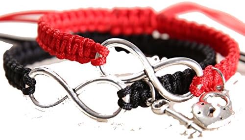 Couple Bracelets Couple bracelet His and Hers Lover Boyfriend Girlfriend Wedding Anniversary Jewelry red