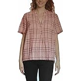 Gloria Vanderbilt Ladies' Seersucker Popover Shirt (Pink, M)