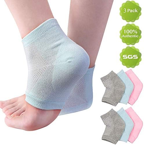 Moisturizing Socks Open Toe Gel Socks Ultimate Treatment Soften Heel for Dry Cracked Rough Heel Skin