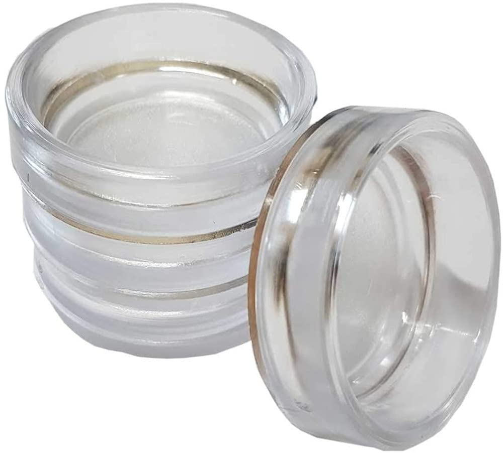 Merriway BH05569 (20 Pcs) Castor Cup Clear Small Outer Dimension 50mm - Pack of 20 Pieces
