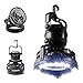 Portable LED Camping Lantern with Ceiling Fan, Outdoor Camping Lantern 2-In-1 Combo 18 Super Bright LED Light and Fan
