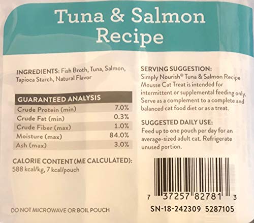 SIMPLY NOURISH Mousse Cat Treat Tuna and Salmon - 2 Pack