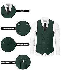 Men's Green Party Homcoming Suits Solid Blazer Vest
