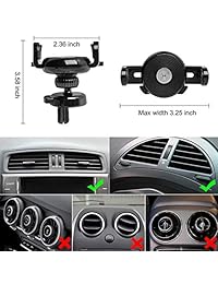 Soporte para teléfono para automóvil, soporte para teléfono con ventilación por aire de PTUNA, soporte para automóvil ajustable con teléfono de diseño One-Touch Soporte para soporte para automóvil para iPhone X 8 8Plus 7 7Plus 5s 6s 6Plus, Gal