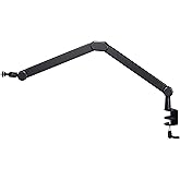 Elgato Wave Mic Arm – Studio Boom Arm for Streaming & Podcasting, with Cable Channels, Desk Clamp, Riser Extension – for USB 