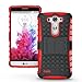 ElBolt LG G3 Vigor / G3 Mini / G3 Beat/ G3s D725 D722 Case - 3 in 1 Bundle Armor Grenade Stand Hard Gel Case -Red with Free Ultra-Sensitive Stylus Pen and Premium Screen Protector by ElBolt TM