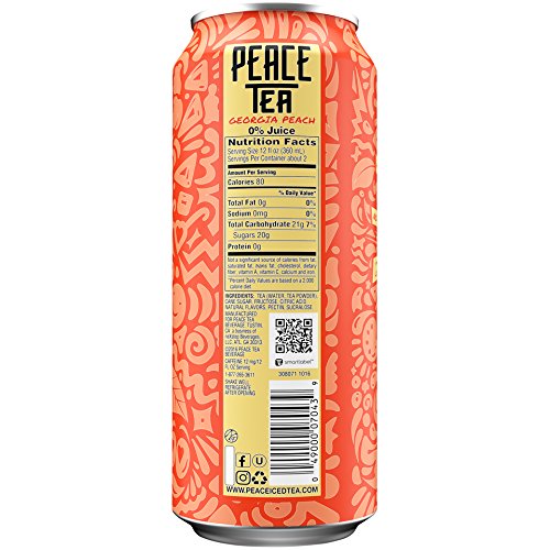 Peace Tea Peach Sweet Tea Drinks, 23 fl oz, 12 Pack Pricepulse