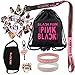 YFresh Blackpink Gift Set for Blink - 1 Blackpink Drawstring Bag/19 Stickers/2 Wrisbands Bracelets/1 Face Mask/1 Phone Ring Holder/1 Lanyard/1 Keychain