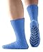 Non Skid/Slip Socks - Hospital Socks - Slipper Socks for Women and Men - Blue (One Size)