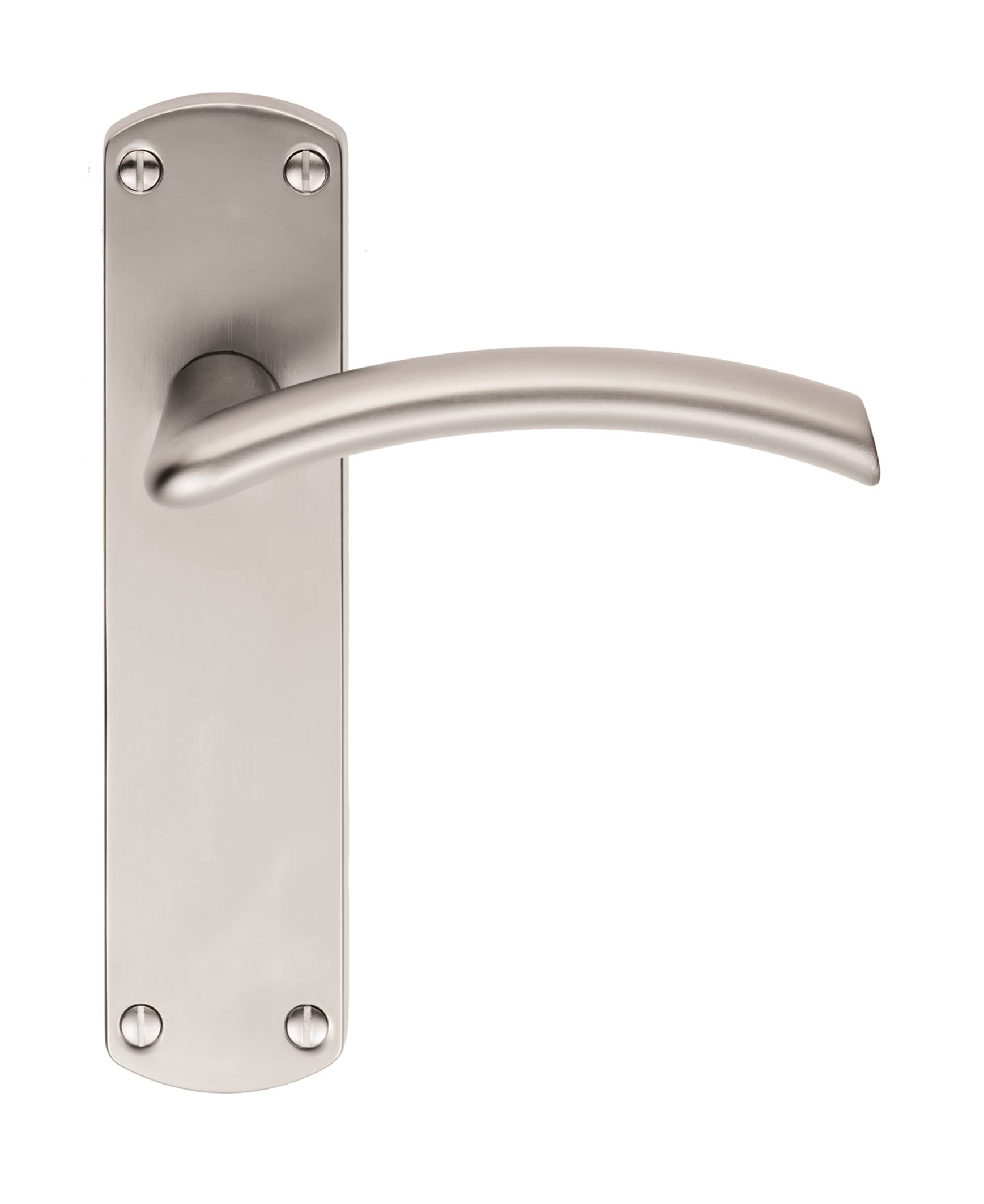 Serozzetta Caldew Door Handles on Backplate - Latch - Satin Chrome
