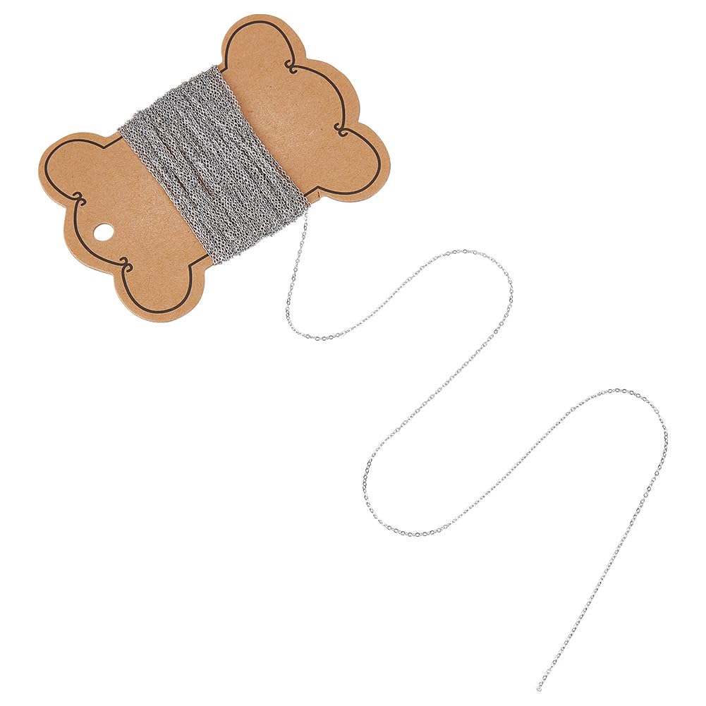 UNICRAFTALE 10m Necklace Chains for Summer Gifts Jewelry Making Stainless Steel Cable Chains Soldered Necklaces Chain Coreana Chain Metal Necklace Bracelet for DIY Jewelry Making