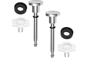 OLAWIS 2 Set Tub Spout Diverter Repair Kit, with 2 Diverter Valve Stems, 2 Cup Seals and 2 Gates,Shower Bathtub Leaky Faucet Repair Replacement Parts(Chrome)