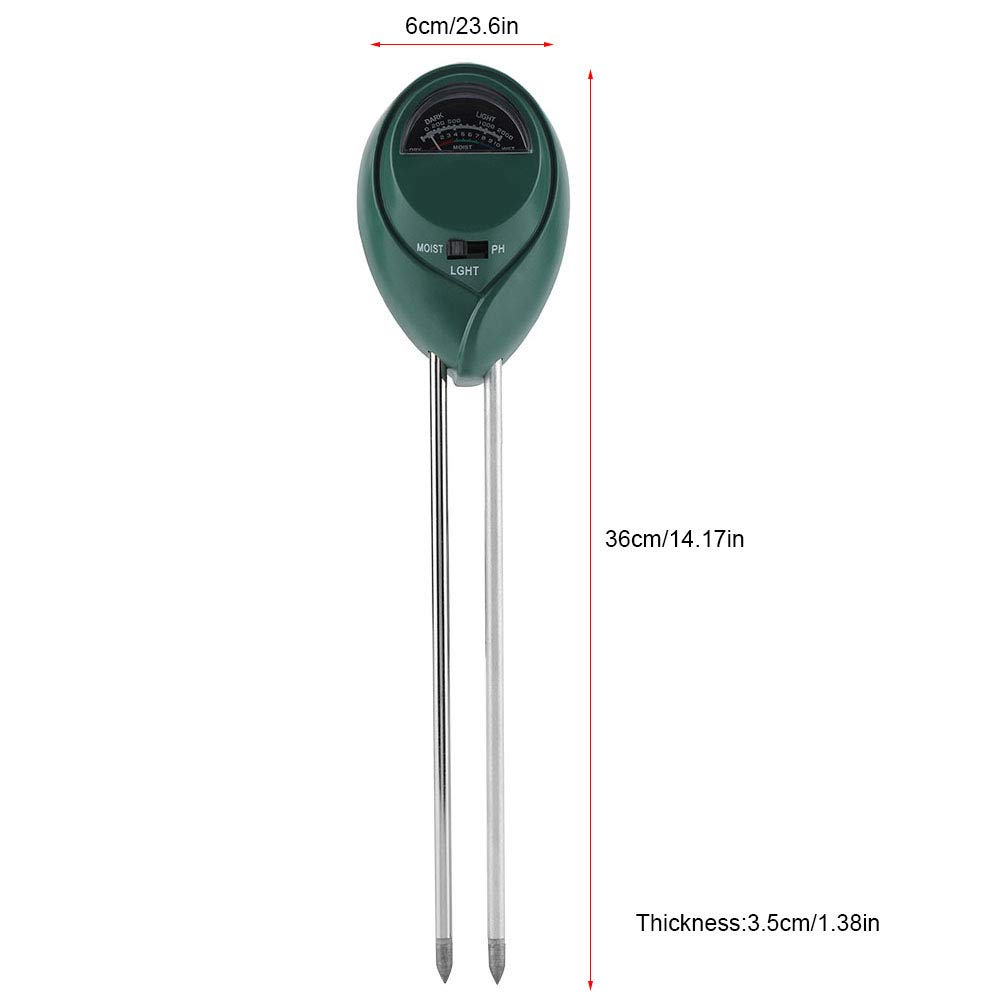 TOPINCN 3 In 1 Moisture/Ph/Sunlight Soil Testers Meter Soil Water Monitor Hygrometer Acidity Tester for Farming Plant Flowers Garden Lawn Farm Crops Potted - Image 3