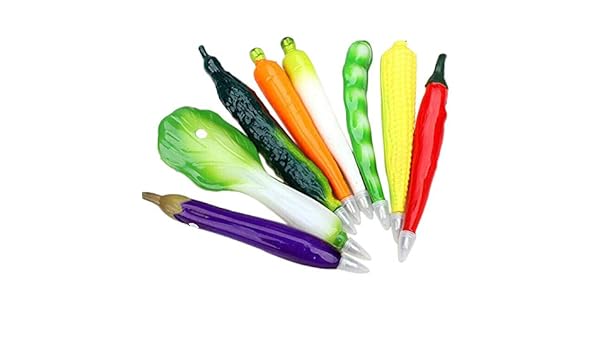 Bolígrafos de gel con forma de frutas y verduras: Amazon.es: Hogar