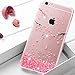 iPhone 7 Case, PHEZEN iPhone 7 TPU Case Luxury Bling Diamond Crystal Clear Soft TPU Silicone Back Cover with Cute Pattern for 4.7 inches iPhone 7, Cherry Blossoms