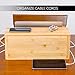 CableRack Bamboo Large Cable Management Box for Amazing Desk Cable Management and Power Strip Box Solutions