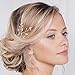 Artio Wedding Hair Pins Accessories with Crystals and Beads for Brides and Bridesmaids 3PCS (Silver)