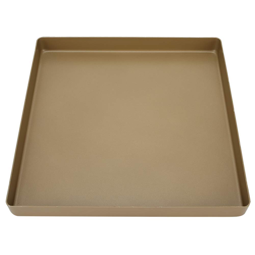 28X28 Baking Tray, 28x28x3cm Gold Aluminum Alloy Square Shape Non-Stick Baking Tray Bread Pizza Tray Baking Tool