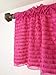 A Vision to Remember Hot Pink Sheer Ruffle Valance Extra Wide Window Treatment