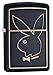 Zippo Playboy Bunny Head Emblem Black Matte Pocket Lighter
