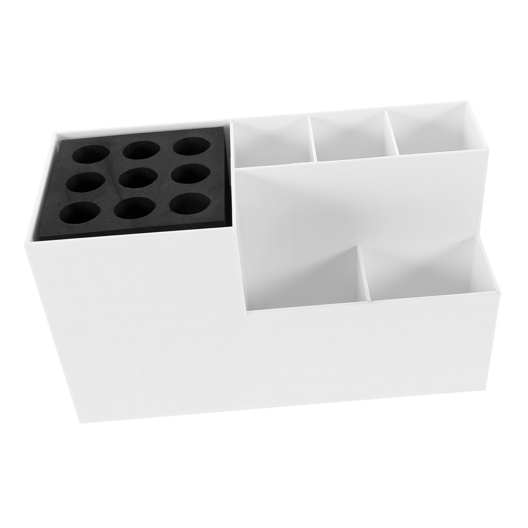 COOPHYA White Eva Scissor Holder Non-Slip Storage Rack Ultra Light Hair Tool Organizer, 18.5X10.5X8.5CM