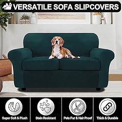 FestiCorp Velvet Sofa Covers for 2 Cushion Couch