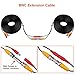 WildHD 4x200ft BNC Cable All-in-One Siamese Video and Power Security Camera Cable Extension Wire Cord with 2 Female Connetors for All HD CCTV DVR Surveillance System (200ft 4pack Cable, Black)