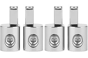 TEAMWILL 4Pcs 1/0 Gauge to 4 Gauge Pin AWG Power Wire Reducer Car Audio Amp Terminal