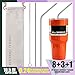 Antonki 11PCS Stainless Steel Straws, 12 Piece Set