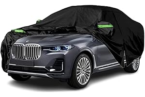 LTDNB Waterproof Car Covers Compatible with 2018-2023 BMW X7 4-Door, All Weather Custom-fit Car Cover with Zipper Door for Rain Snowproof UV Windproof Protection All Weather Car Cover