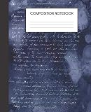 Composition Notebook: Vintage Mermaid Letters Faux Ombre Glitter Glam College Ruled Notebook Lined School Journal