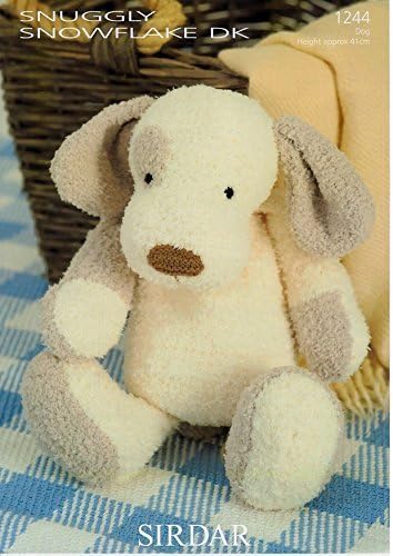 Patch the Puppy in Sirdar Snuggly Snowflake DK - 1244 by Sirdar Snuggly